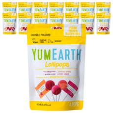 YUMEARTH 綜合水果棒棒糖, 25g, 15包