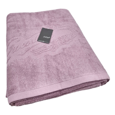 Crocodile 鱷魚 高雅華貴提花毛巾被 100%純棉 107x183cm 台灣製, 紫色, 1條