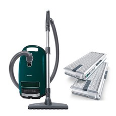 Miele C3 파켓 파워라인 진공청소기 + 밀레 청소기용 헤파필터 SF-HA50 2개입, SGFA3, 페트롤