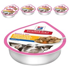 Hill's 希爾思 SCIENCE DIET 小型及迷你高齡犬 輕巧主食餐盒 3.5oz, 鮮燉雞肉與蔬菜, 99.2g, 6個