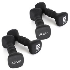 아리프 네오프렌 사각 아령 블랙, 2kg, 4개