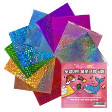 리코즈 반짝반짝 DIY 포일아트 홀로그램 필름 10종 x 4p 세트, 3세트, 15 x 15 cm