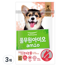 풀무원아미오 강아지 건강담은 트릿, 눈물개선/눈건강, 80g, 3개 눈물개선/눈건강, 80g, 3개