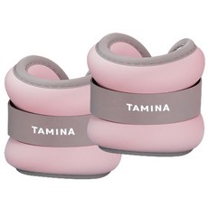 Tamina Sports 沙袋 負重帶 2件組, 1kg, 粉紅色