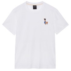 옥스타 남녀공용 알파카 자수 통기성 반팔티 1TS008