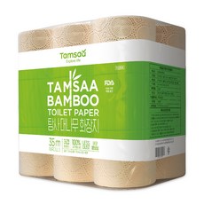 탐사 대나무 펄프 화장지 3겹 35m, 18롤, 1개