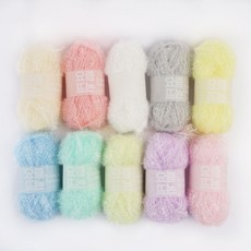 요즘뜨는 수세미실 파스텔 10볼세트, 1개