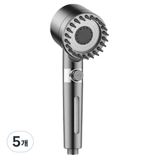 스프렉스 수압상승 온오프 필터 샤워기헤드, 5개, 그레이