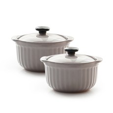 PRELUDE 陶瓷雙柄湯鍋, 印度粉紅色, 2個