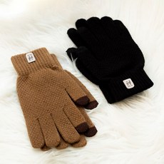 힛잇 포근한 스마트폰 터치 남녀공용 패션장갑 2컬러 세트