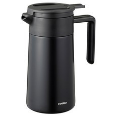 HARIO 好璃奧 陶瓷塗層真空雙層保溫壺 黑色 CHP-600-B, 600ml, 1個, 單品