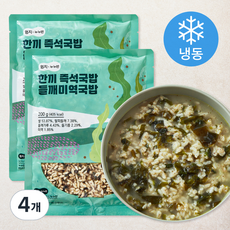엄지 누누반 한끼 즉석국밥 들깨미역국밥 (냉동), 200g, 4개