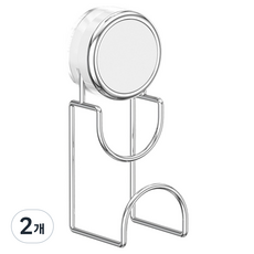 한봄누리 다용도 대야걸이 부착식 벽걸이 랙, 화이트, 2개