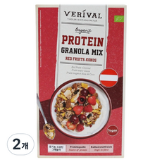 베리발 유기농 프로틴 그래놀라 믹스 레드후르츠 코코넛 시리얼, 300g, 2개