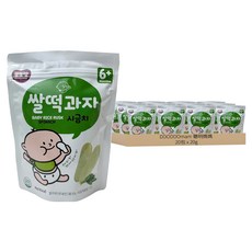 DDODDOmam 聰明媽媽 韓爸田園日記 米片片米餅, 20包, 20g, 菠菜