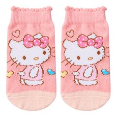 ONEDER 旺達棉品 凱蒂寶寶直版襪-愛心 9-14