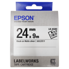 EPSON 台灣公司貨 標籤帶 C53S656409 LK-6SBE 24mm, 銀色, 9m