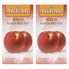 AKBAR 水蜜桃風味紅茶, 2g, 25包, 2盒