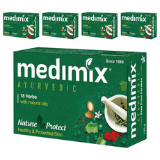 Medimix 草本溫和美膚皂, 阿育吠陀草本技術, 適合所有膚質的全身清潔皂 Set 5個, 125g