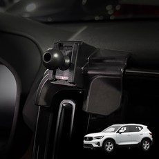RAIN WINGS Volvo XC40 專用車用手機支架, 黑色, 1個