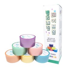 珍珠膠帶球 6 件套 4.8cm, 1套, 混和色