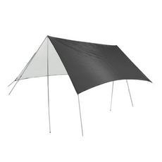 天幕 車邊帳 炊事帳 客廳帳 銀膠隔熱 1.6kg, 銀灰色, 300 x 300cm