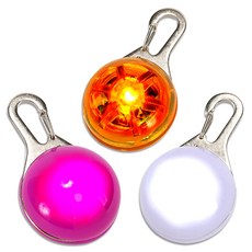 딩동펫 애견 LED 라이트 클립형, 오렌지 + 핑크 + 화이트, 1세트