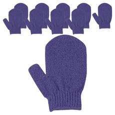 YBHOME 溫和搓澡手套, 紫色, 1入, 10個