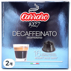 카페까라로 호환캡슐 디카페인 캡슐커피, 7g, 16개입, 2개