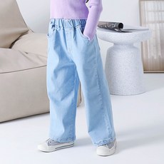 KIDSCODI 兒童寬版牛仔丹寧褲