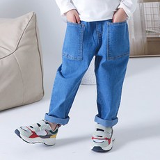 KIDSCODI 兒童外口袋牛仔丹寧褲