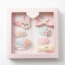 孩童造型髮夾組 8入