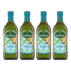 OLITALIA 奧利塔 玄米油, 含天然γ-穀維素, 富含膳食纖維植物固醇, 油質穩定耐高溫，低油煙, 1L, 4瓶