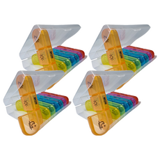 Nesting Home 每週每日三餐份 21格藥盒 透明7色, 4套