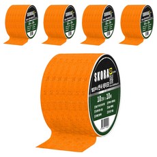 SKORA 夜光警示膠帶, 5捲, 橘色