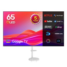 이노스 4K UHD QLED ZERO EDITION TV + 대형 삼탠바이미 티비 스탠드 삼텐바이미 TV 거치대 FS-30 화이트 세트, 164cm(65인치), QLED65UHD Google, 방문설치