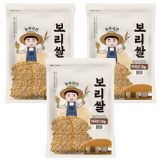 농부곡간 미국산 보리쌀, 1kg, 3개