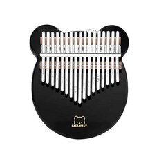 Aves黑色小熊雷射透明卡林巴琴+收納包組, 1個, 單品