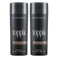 TOppiK 增髮纖維 27.5g, 深棕 DARK BROWN, 2瓶