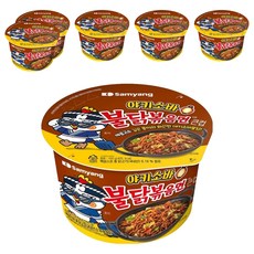 불닭볶음면 야키소바 큰컵라면 100g, 6개