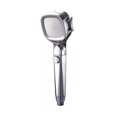 FAmILyLIFE 生活 白武士增壓四檔蓮蓬頭 27 x 7.5 x 4cm 200g, 1個, 銀色