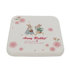 Anny Rabbit 安妮兔 珪藻土杯墊 盒裝, 1入, 櫻花
