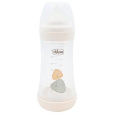 chicco PERFECT 5 完美防脹PP奶瓶 中等流量, 自然率性, 240ml, 1盒