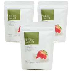 ORGA 水果優格塊, 草莓口味, 3包, 16g