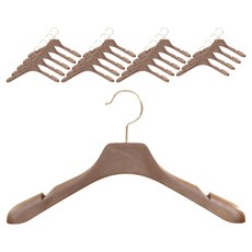 高級女性外套衣架, 20個, 復古栗色