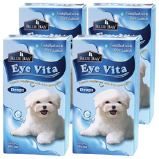 BLUE BAY 倍力 亮眼淚腺口服液, 高濃縮游離型葉黃素 犬貓適用, 30ml, 維護眼睛健康, 4瓶
