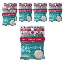 Pelican 沛麗康 SUPLI+MENT FACIAL CARE 防粉刺維生素補充皂, 80g 固形洗顏石鹼，含3種和漢薏苡仁及4種維生素, 6盒