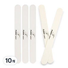 有趣的指甲木指甲銼, 白色, 10個