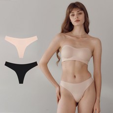 섹시쿠키 여성용 심리스 티팬티 2p