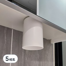 라인스미스 자석부착식 세면대 거꾸로 양치 컵 + 자석 세트, 화이트, 5세트